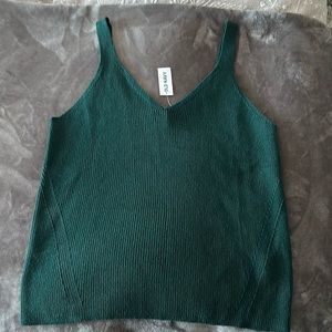 OLD NAVY GORGEOUS GREEN KNITTED TANK, NWT, XL Tall